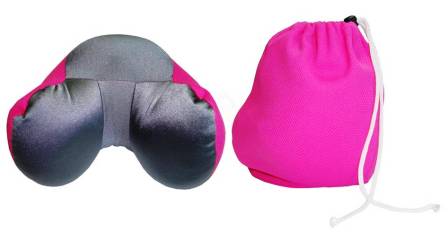 Ultralight Squidgy travel pillow and carry satchel